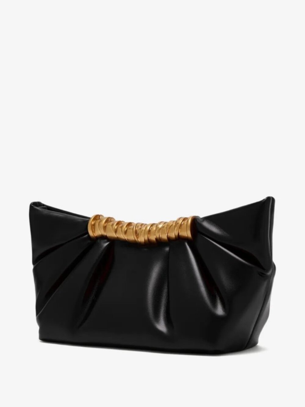 JW Pei Leia black and gold clutch